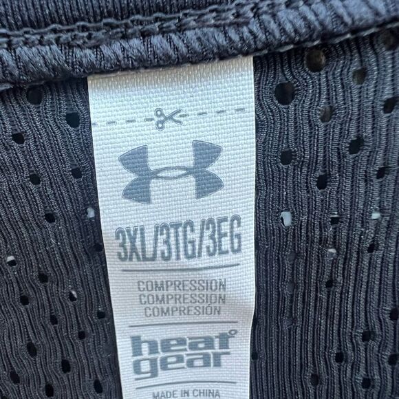 Under Armour Mens Black Heatgear Compression Short Sleeve Shirt Size 3XL - Picture 7 of 7